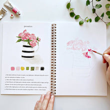 Load image into Gallery viewer, Bouquets watercolor workbook
