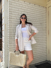 Load image into Gallery viewer, Sand Striped Linen Blazer
