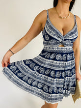 Load image into Gallery viewer, Alex Mini Twist Dress Floral strips vacation
Cooperstown, NY 13326
