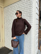 Load image into Gallery viewer, Emerge Funnel Neck Sweater | CHOCOLATE CHERRY
