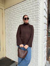 Load image into Gallery viewer, Emerge Funnel Neck Sweater | CHOCOLATE CHERRY
