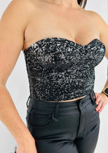 Load image into Gallery viewer, Ombre Sequin Corset Top
