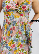 Load image into Gallery viewer, V NECK TWIST FRONT CUT OUT DOUBLE SLIT MAXI DRESS

