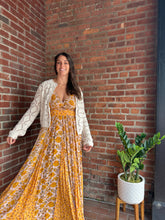 Load image into Gallery viewer, Amber | Mustard Floral Twist Keyhole  Maxi
