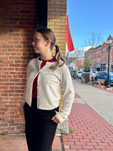 Load image into Gallery viewer, Gemma White | Pearl Embellished Sweater Cardigan
