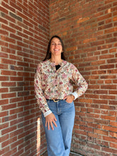 Load image into Gallery viewer, Meg | Floral Print Button Front Sweater Cardigan Top
