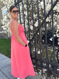 Beachside Midi Dress | Sunset Pink
