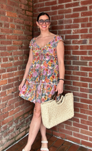 Load image into Gallery viewer, Olivia Flutter Sleeve Floral Mini Dress
