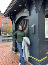 Load image into Gallery viewer, Lucia | Floral Jacquard Textured Mock Neck Sweater Top
