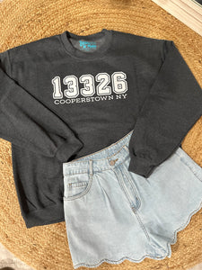 13326 Cooperstown NY | Zip Code Crewneck Sweatshirt