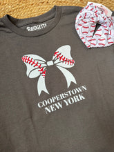 Load image into Gallery viewer, White Bow | Grey Youth Graphic Tee
