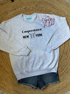Cooperstown | Grey Crewneck Sweatshirt