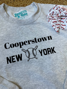 Cooperstown | Grey Crewneck Sweatshirt