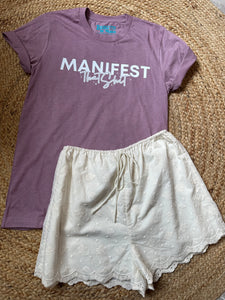Manifest that sh!t | Mauve Graphic Tee