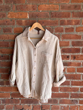 Load image into Gallery viewer, Beige | Washed Gauze Button Up Top
