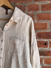 Load image into Gallery viewer, Beige | Washed Gauze Button Up Top
