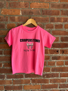 Cooperstown NY | Hot Pink Youth Graphic Tee