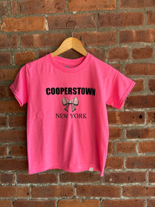 Cooperstown NY | Hot Pink Youth Graphic Tee