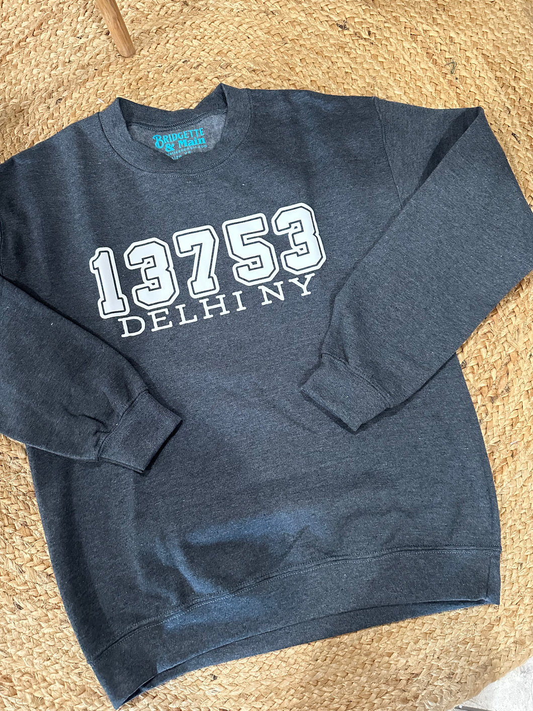 13753 Delhi  NY | Zip Code Crewneck Sweatshirt