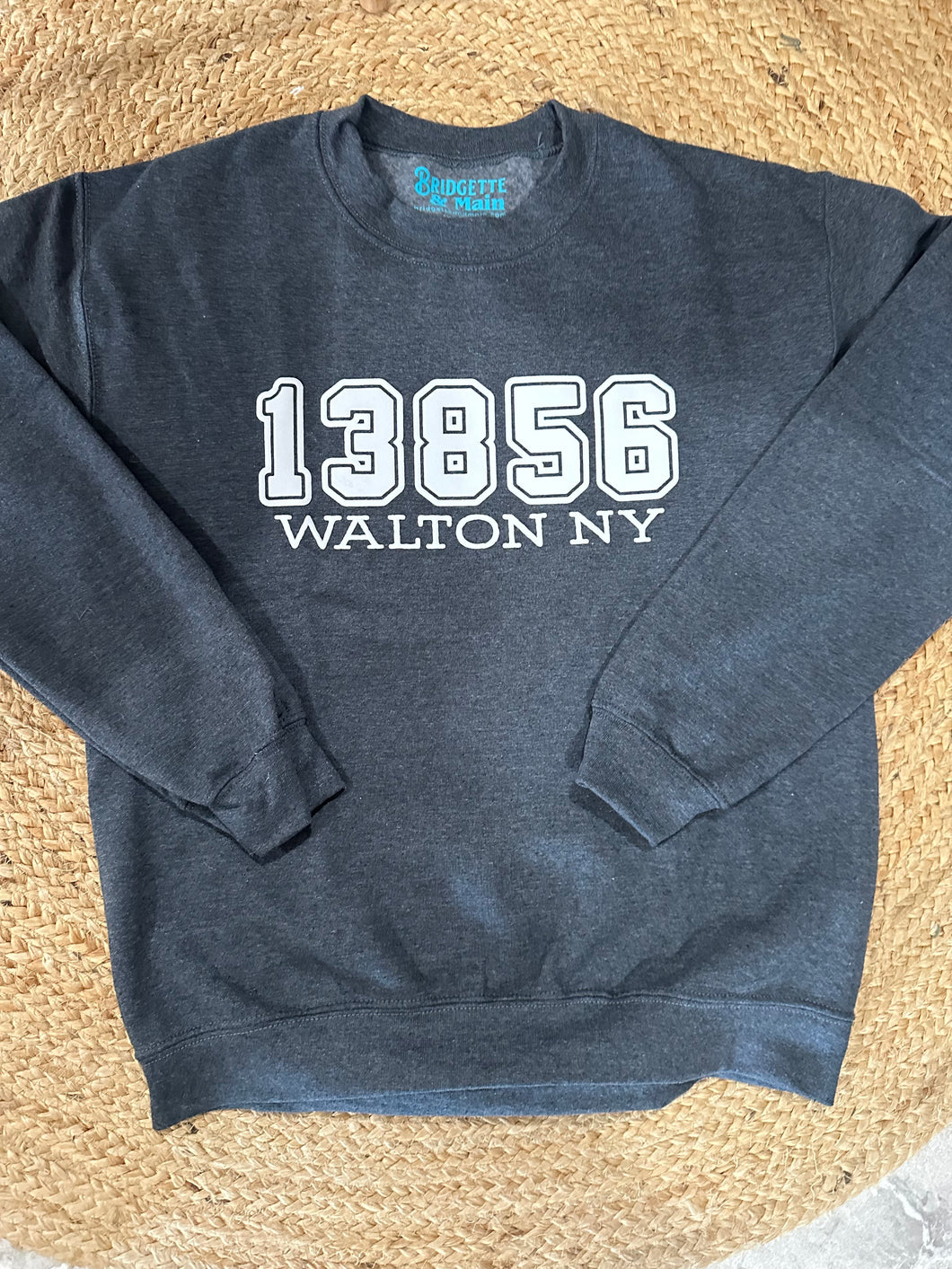 13856 Walton NY | Zip Code Crewneck Sweatshirt