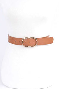 Double Ring Buckle Belt | Camel