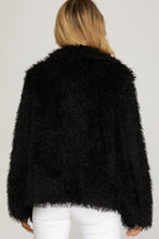 Load image into Gallery viewer, Faux Fur Jacket with Pockets | Black
