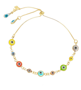 Adjustable Evil Eye Bracelet | Multi