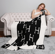 Load image into Gallery viewer, H Print | ComfyLuxe Blanket
