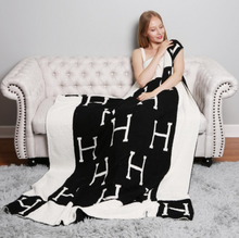 Load image into Gallery viewer, H Print | ComfyLuxe Blanket
