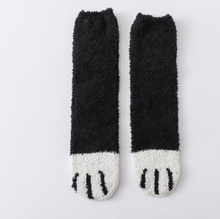 Load image into Gallery viewer, Plush Knit Paw Print Socks
