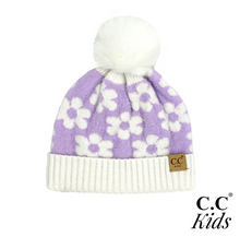 Load image into Gallery viewer, Daisy Pom Pom Beanie | Youth
