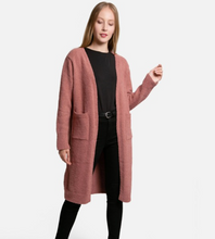 Load image into Gallery viewer, Blush | ComfyLuxe Solid Long Cardigan With Front Pockets
