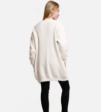 Load image into Gallery viewer, Ivory | ComfyLuxe V-Neck Cardigan With Pocket And Button Closure
