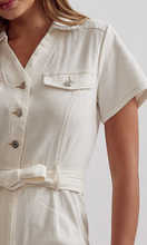 Load image into Gallery viewer, Catharine | Ivory Denim Jumpsuit
