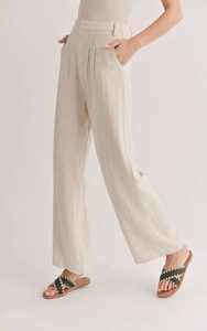 Luna Pleated Trousers | Oatmeal