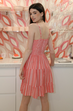 Load image into Gallery viewer, Twisted Pink Striped | Midi Dress
