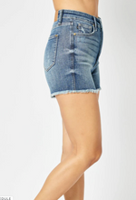 Load image into Gallery viewer, Emelia High Waist Tummy Control | Fray Hem Shorts - JUDY BLUE
