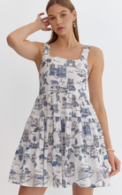 Load image into Gallery viewer, Always on vacay dress | White blue
