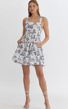 Load image into Gallery viewer, Always on vacay dress | White blue
