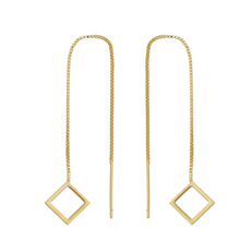 Load image into Gallery viewer, Square &quot;thread&quot; Earrings| Threaders
