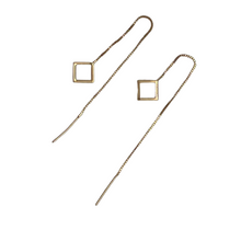 Load image into Gallery viewer, Square &quot;thread&quot; Earrings| Threaders

