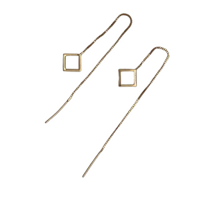 Square "thread" Earrings| Threaders