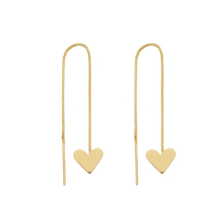 Heart "thread" Earrings | Threaders