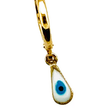 Load image into Gallery viewer, Teadrop Evil Eye Huggie Earrings | Evil Eye
