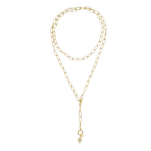Load image into Gallery viewer, Paper Clip Necklace with Pearl | Sai Brazil
