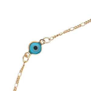 Necklace: Evil Eye with Chain Link