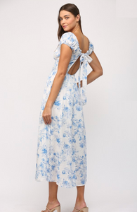 Sofie | Floral Tie Back Cotton Gauze Dress