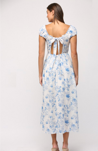 Sofie | Floral Tie Back Cotton Gauze Dress