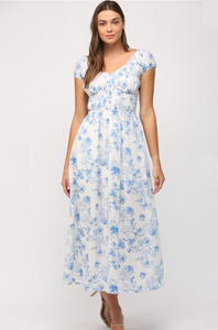 Sofie | Floral Tie Back Cotton Gauze Dress