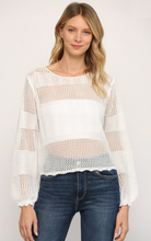 Load image into Gallery viewer, Ally | White Knitted Scoop Neck
